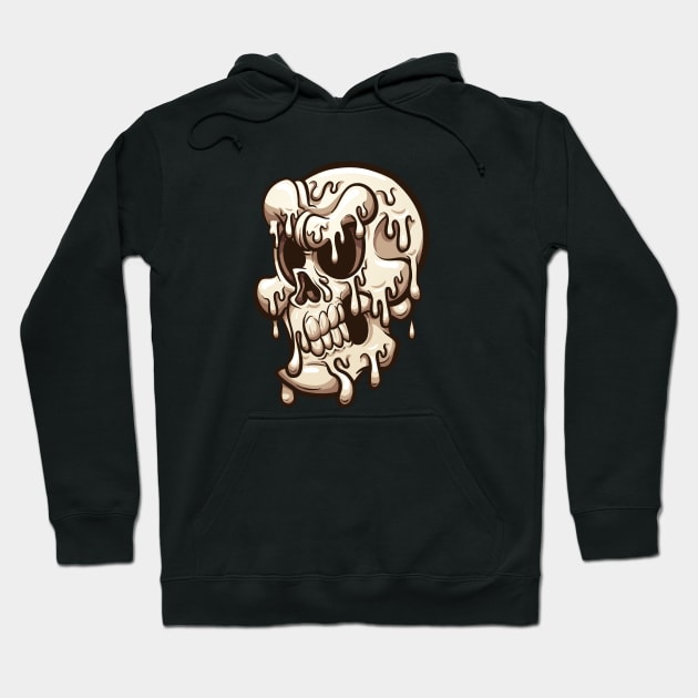 Melting cartoon skull Hoodie by memoangeles